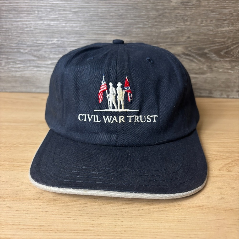 Civil War Trust Hat Cap Strap Back Blue Navy Adjustable Mens
